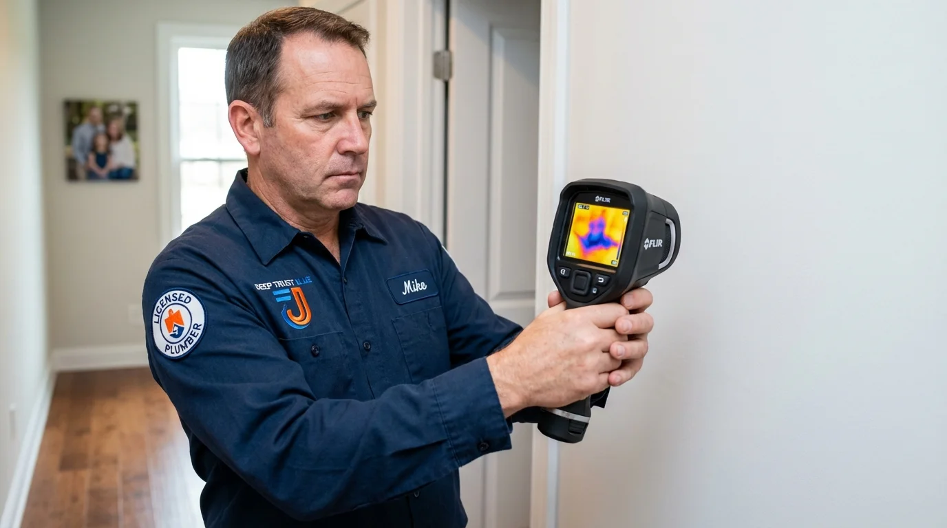 Thermal imaging leak detection by Johns Plumbing LLC in Canfield